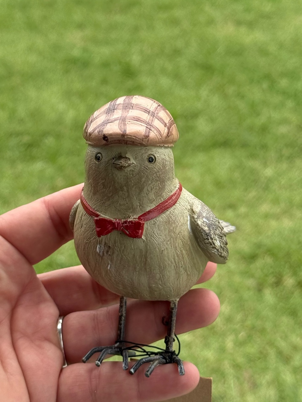 Resin Bird with Hat Figurine - NWT